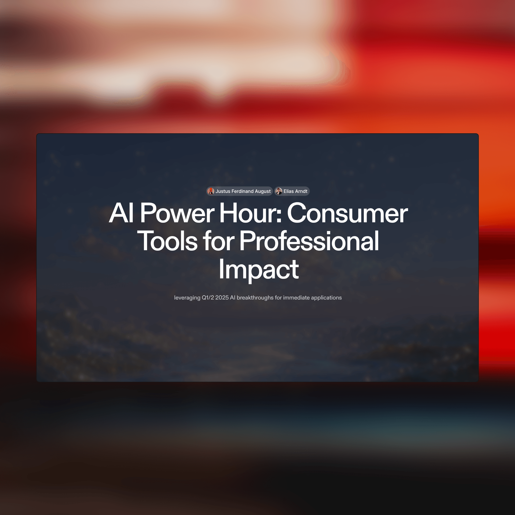 Slides from the AI Power Hour workshop